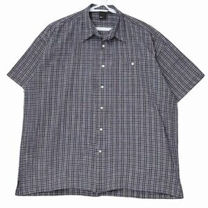 Vntg Y2K No Fear Shirt Mens 2XL XXL Blue Plaid Button Up Skateboarding Skater